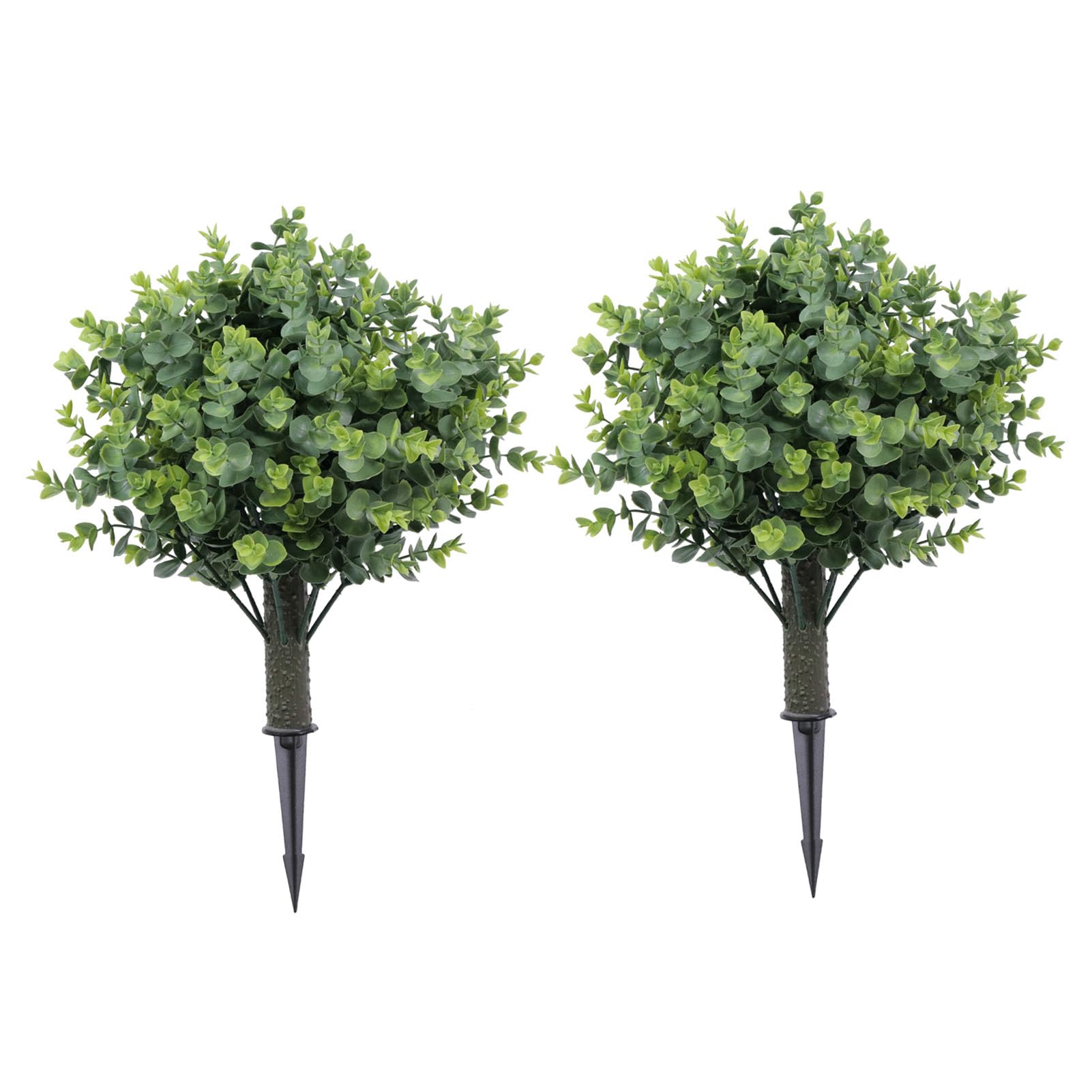 Arbres topiaires artificiels de 50 cm en lot de 2 avec piquet
