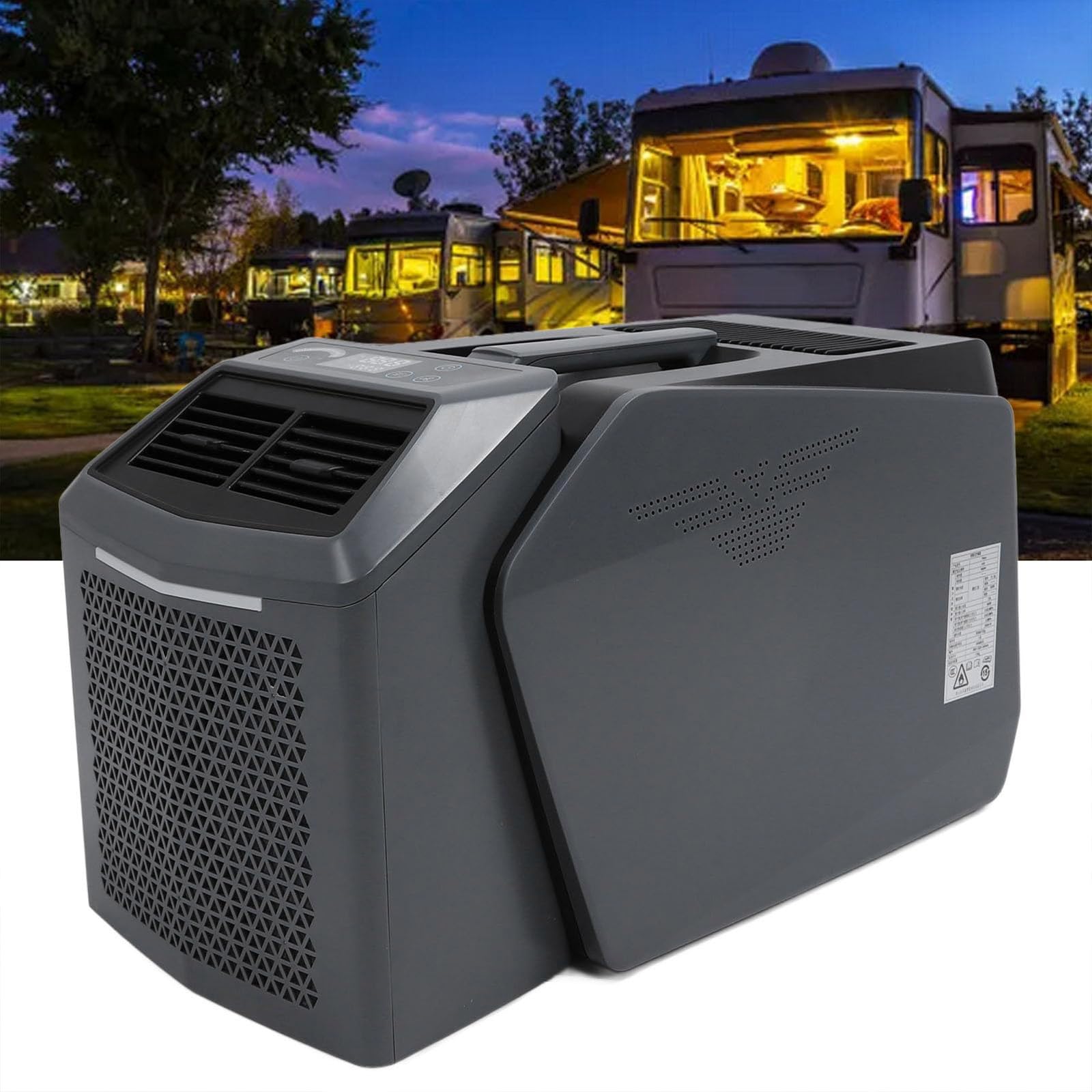 Senodon One Color Portable Air Conditioner For Tent, Rv Window Ac, 6200 Btu 550W, 48V Dc/110V/220V Ac, Compact 4-In-1 Windowless Air Conditioning Unit 12H Timer, For Camping Van Life Garage Workshop(48V)