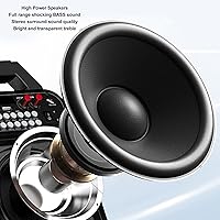 Vista 7 de Radio portátil de onda corta de banda completa, radio AM FM SW VHF, receptor de radio de onda larga de onda corta con Bluetooth, linterna, alarma