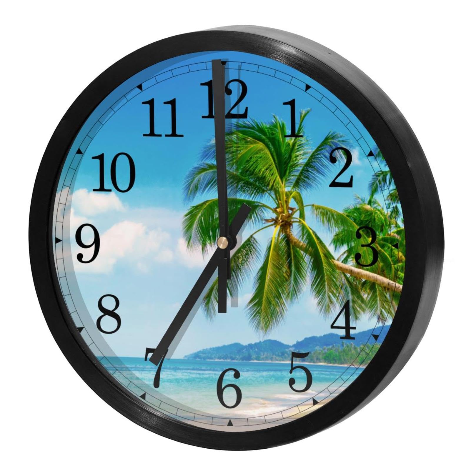 Horloge murale silencieuse à quartz ronde pour maison cuisine et bureau