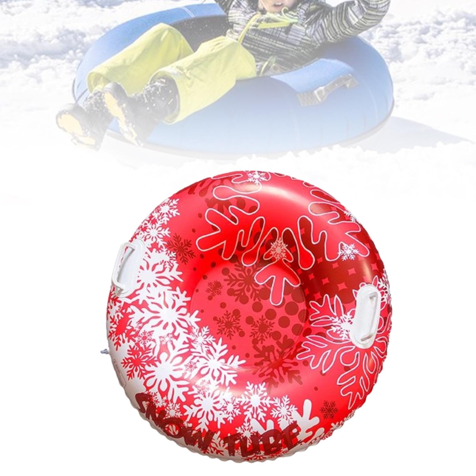 Tubo Gonfiabile da Neve per Slittino Maniglie Resistenti Seduta Profonda PVC Antifreddo Leggero Adatto per Giochi sulla Neve Regalo Compleanno