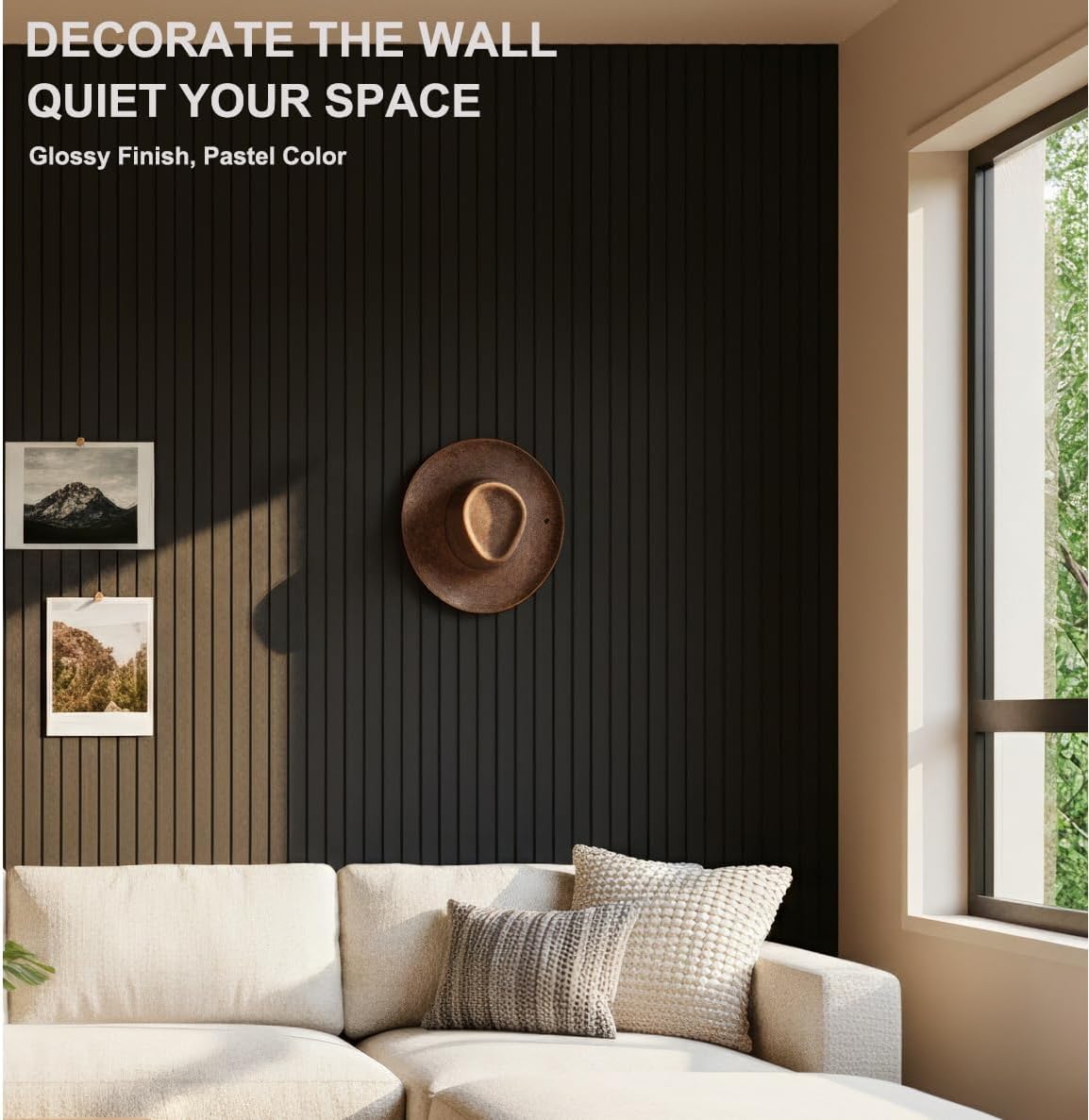0.47" Thick Felt Pin Board 36"x24" Large Cork Board Alternative 6 Pack 11.81"x11.81"Felt Bulletin Board Wall Tiles Notice Board with 30 Pushpins for Home Office School(Fine-Black)