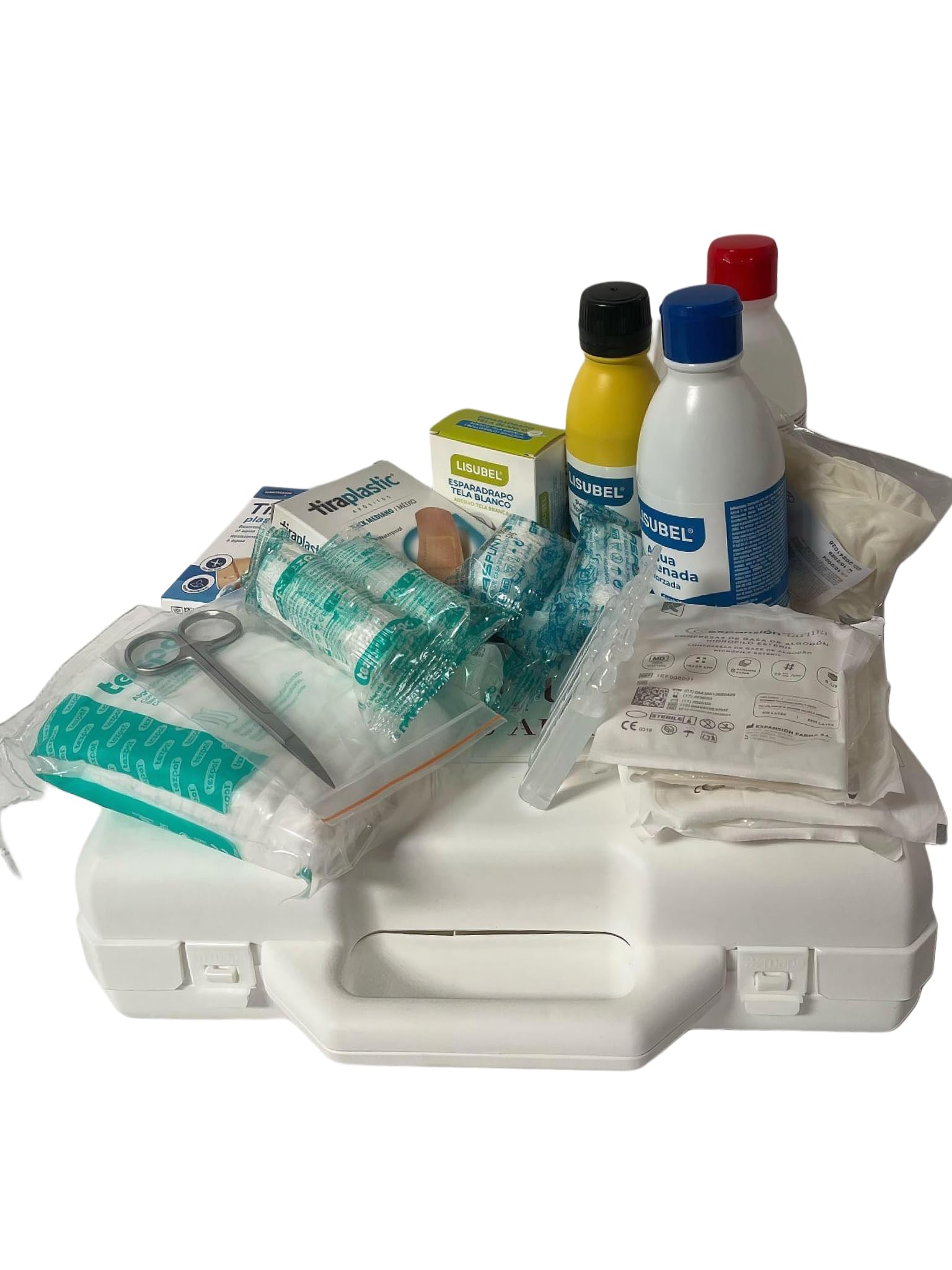 Sumedtec - Botiquín maletín Mediano Primeros Auxilios con doble cierre seguridad, Kit de Supervivencia, Militar, para Coche, Hogar, Trabajo, Campamento, Senderismo, Viajes, con Antiséptico