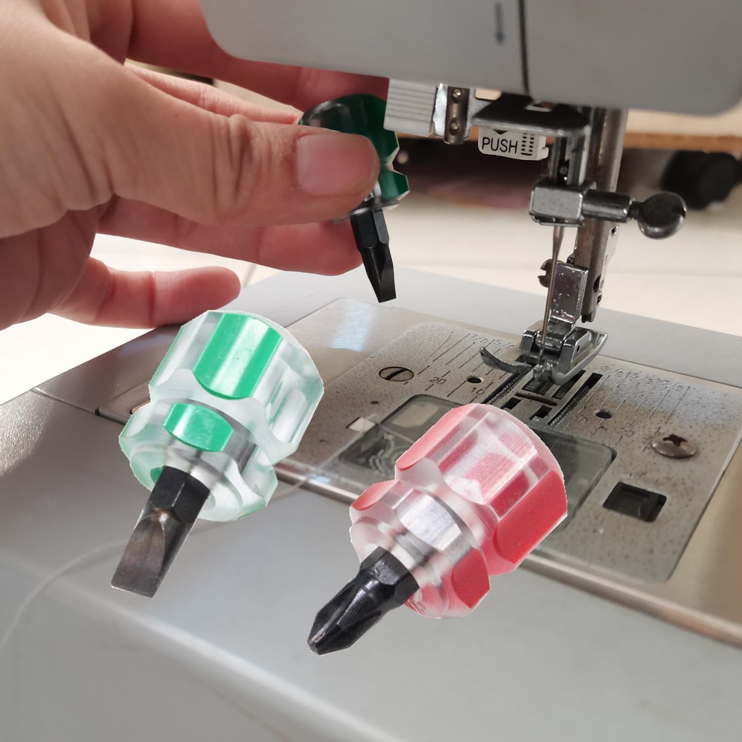 Flat and Stubby Screwdriver Set Mini Stubby Tools Sewing Notions For Sewing Machine