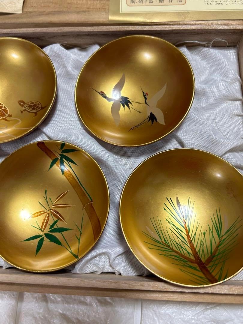 白木屋漆器の七福神盃 白木屋 会津塗 招福盃 招福杯 漆器 金彩 七福神