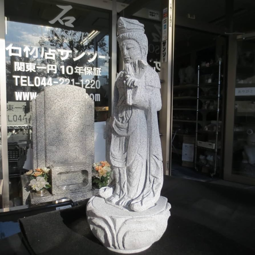 觀音像 Amazon｜观音像 观音菩萨立像 风水 佛像 木雕 木制雕刻 佛坛佛像