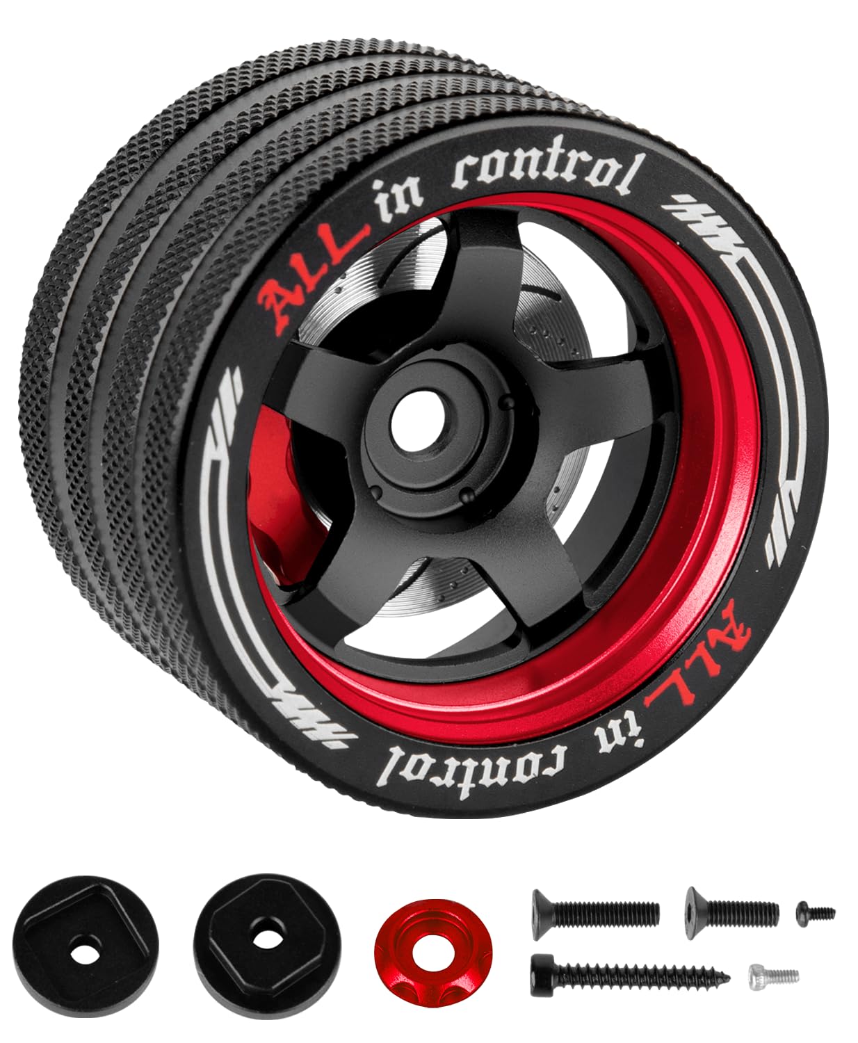 RC Transmitter Hand Wheel Upgrades Parts for MT4 MT5 M12 M17,FUTABA 4PX 7PX 10PX,Flysky Noble NB4,WFLY X9,Metal RC Hand Wheel Steering,Red