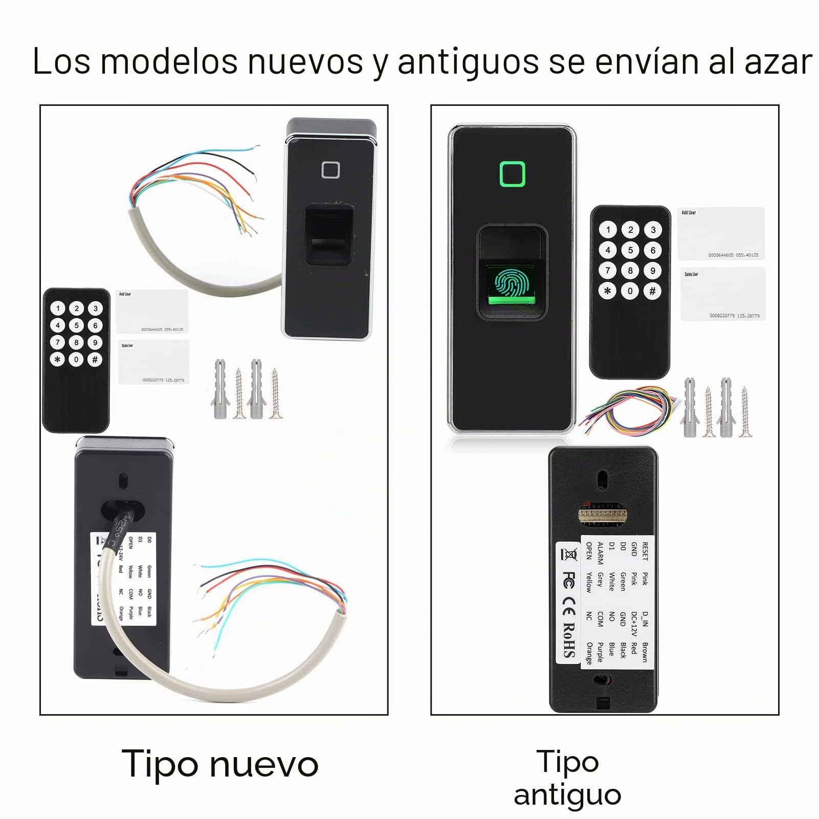 Controlador Acceso Metal 125KHZ, Control Acceso RFID Lector Tarjetas RFID Abridor De Puerta De Huellas Dactilares A Prueba De Agua