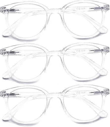 Juego de 3 anteojos de lectura con bisagra de resorte, lentes de lectura a la moda, color negro o tortuga, para hombres y mujeres