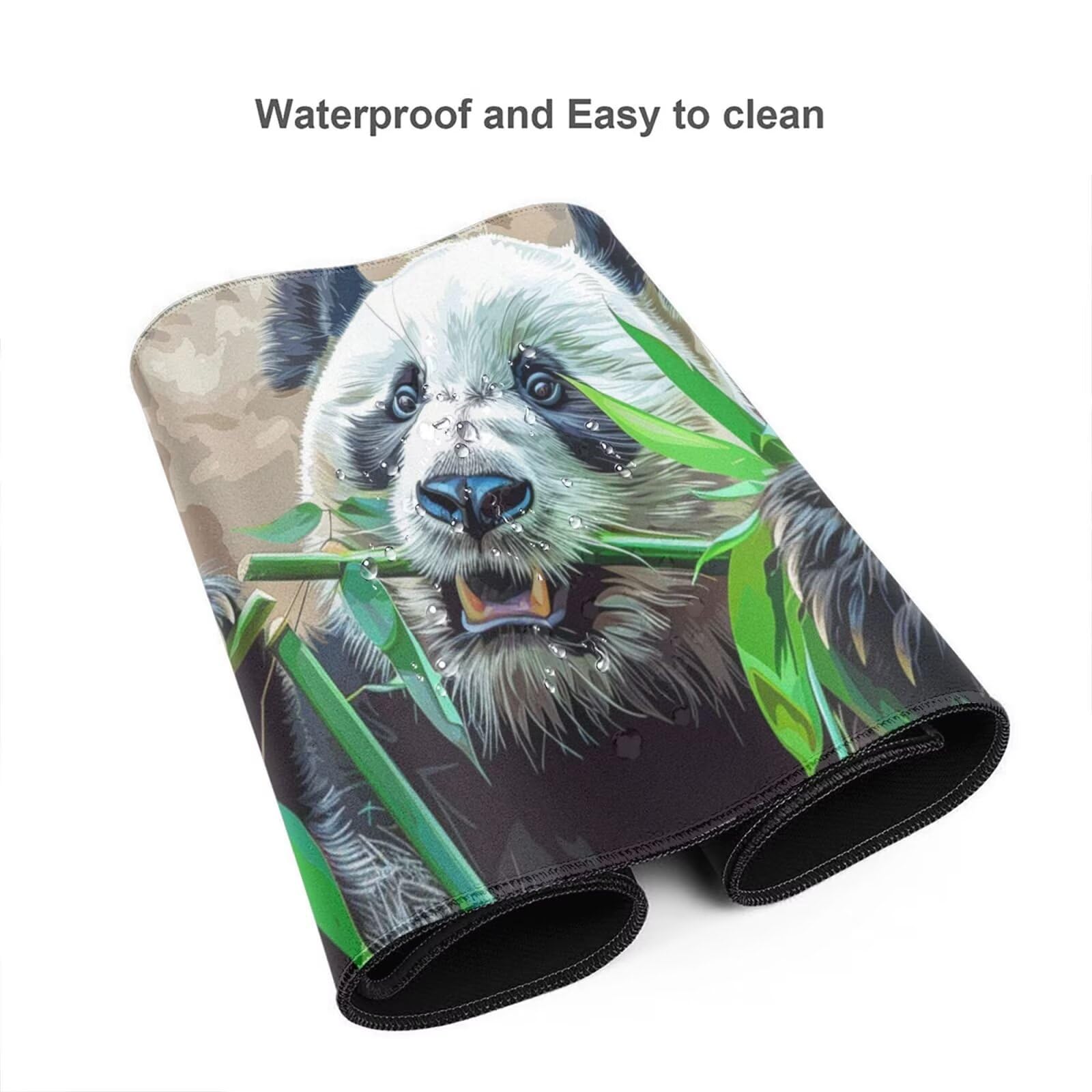 Tappetino Mouse animale Panda gigante tappetino mouse xxl gaming 1200x600x3mm Grande Tappetino per mouse waterproof，superficie prova di versamento e base antiscivolo，casa Ufficio scrivania Decor F62