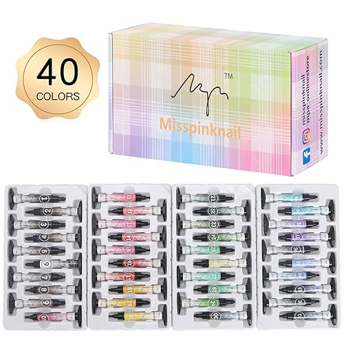 Miniatura 2 de Paleta de gel Gel de pintura para arte de uñas 40colors cuadrados individuales UV LED Gel para arte de uñas DIY