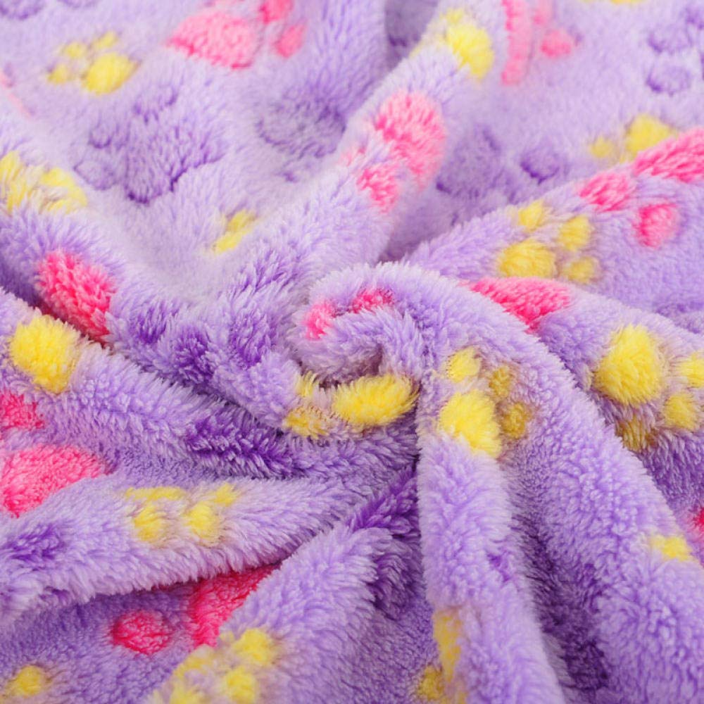 Coperta per Cani 40X60cm Cat Dog Bed Mats Morbida Flanella in Pile Stampa del Piede Coperta per Animali Domestici Calda Coperta per Letti Materassino per Cane Gatto 2Pz A