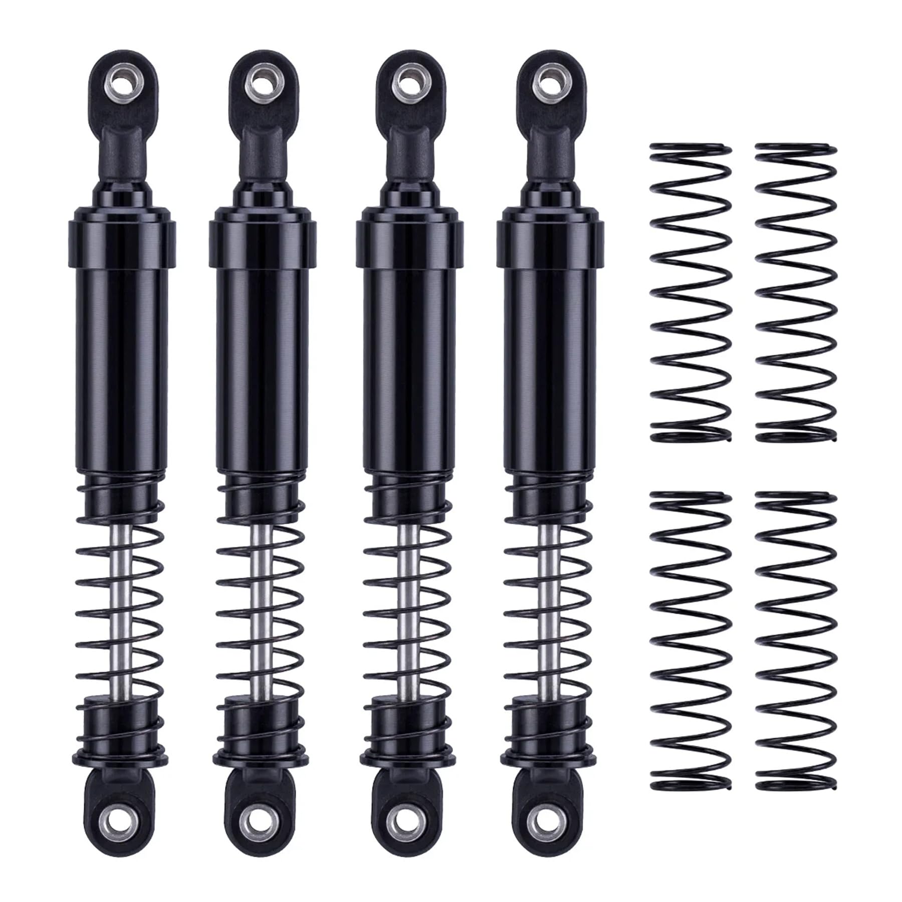 120mm Metal 1/10 RC Crawler Shocks Absorber Springs Pre-Oiled for Gen7 Gen8 SCX10 1/10 TRX4 Upgrades (Black)