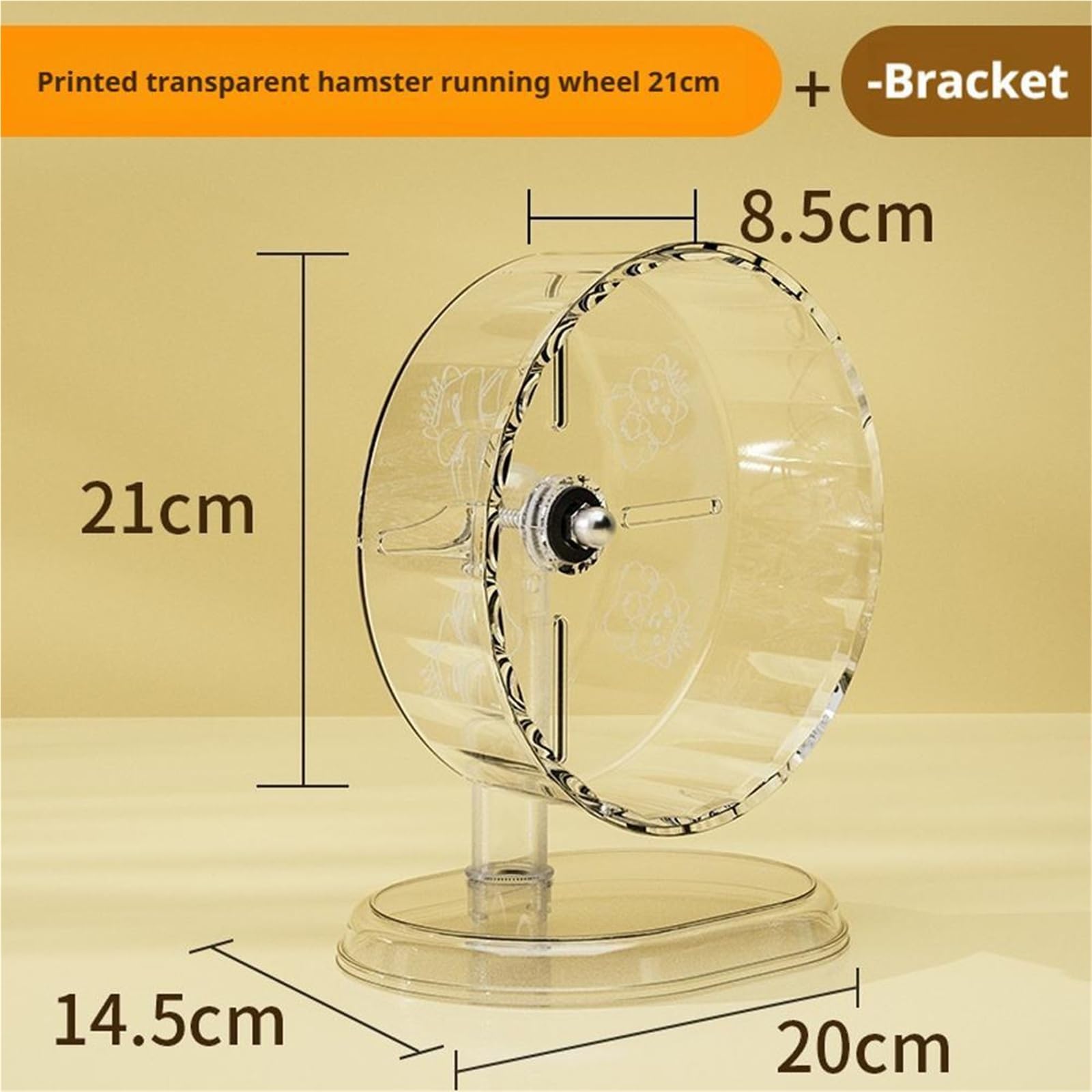 Hamster Running Sport Trasparente Running Wheel Support Toy Piccolo Pet Cuscinetto a rulli Silenzioso Ruota da corsa Accessori per animali domestici