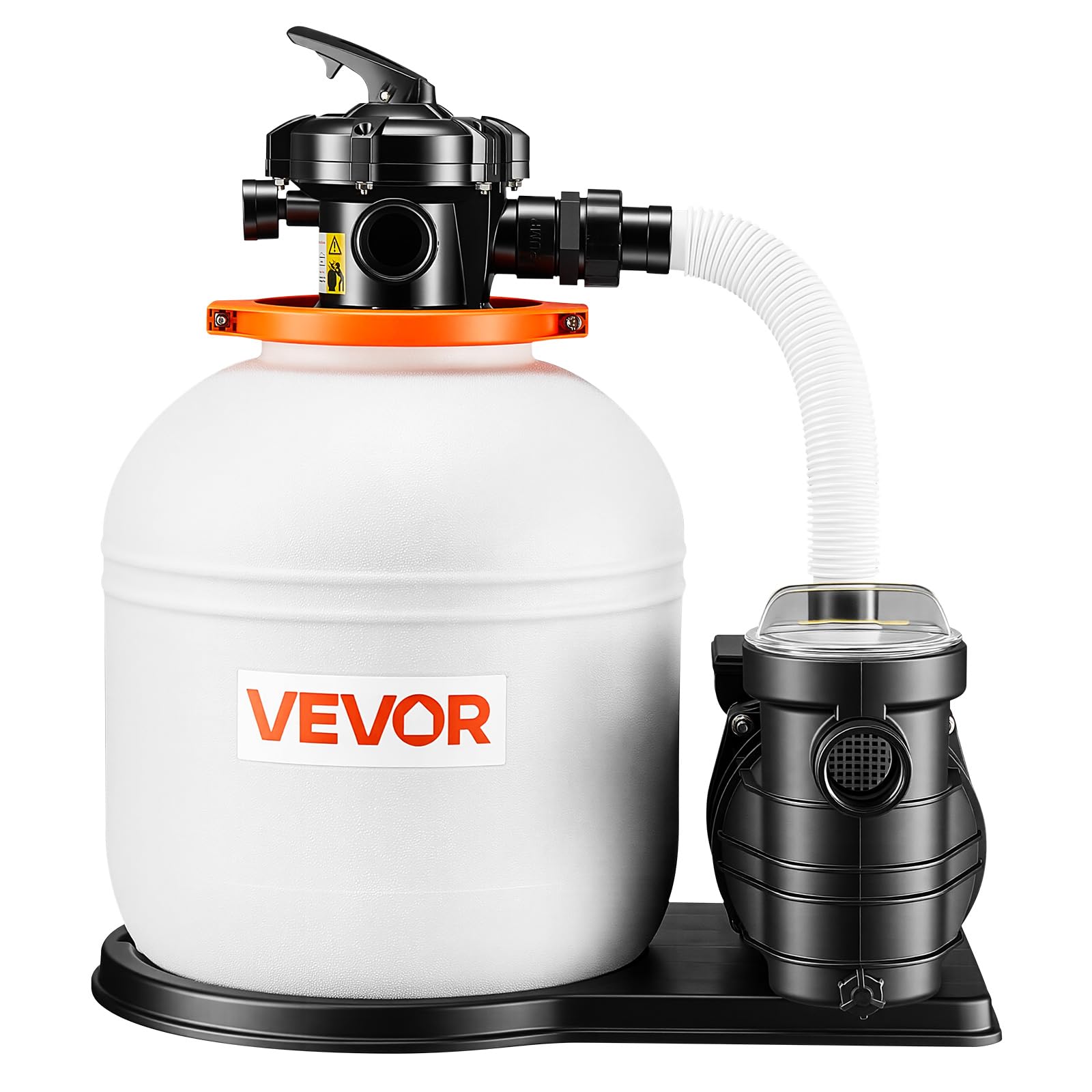 VEVOR FlashPure Sand Filter Pump, 16 in for Above Ground Pool, 1 HP 4400 GPH, Swimming Pool Filter System with Timer, 6X Faster Filtration with Media Installed, Leak-Resistant, Ready to Use Out of Box — view 12