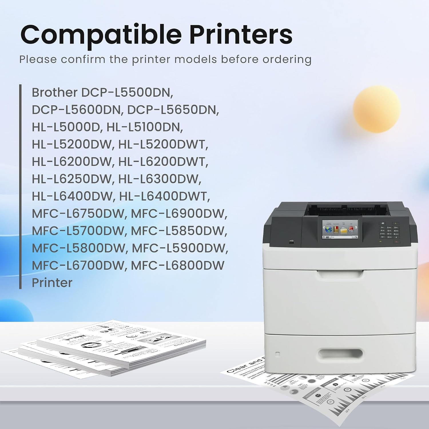 GREENBOX Compatible Toner Cartridge Replacement for Brother TN850 TN-850 TN-820 TN820 for DCP-L5500DN DCP-L5600DN MFC-L5700DW HL-L5000D MFC-L5800DW MFC-L5850DW HL-L5100DN Printer (4 Black)