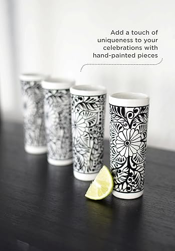 Miniatura 7 de Juego de decantador de tequila, decantador de licor con vasos de chupito y sombrero mexicano, decantador pintado a mano, decantador de calavera