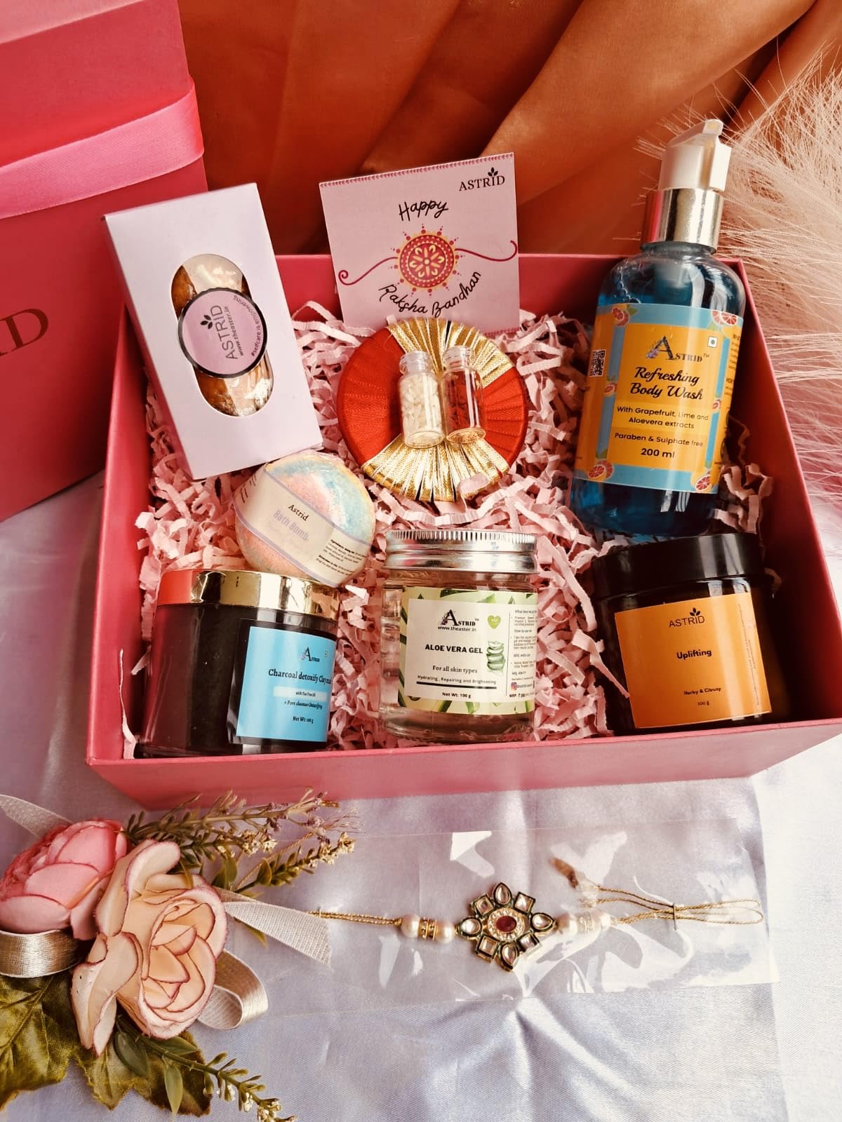 Astrid Premium Raksha Bandhan Gift Hamper for Sister , Luxurious Skincare, Perfect Festive Gift Set, Rakhi Gift Hamper-image-28