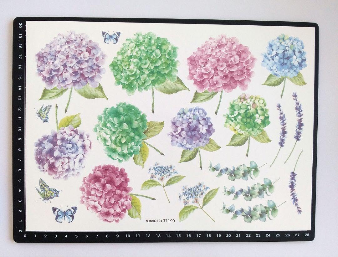 Amazon.co.jp: あじさい ポーセラーツ転写紙 フラワー : おもちゃ