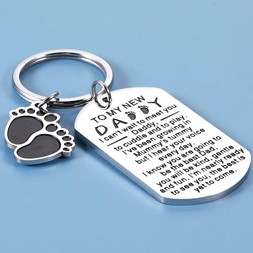 Miniatura 3 de Llavero de regalo para el nuevo papá para el embarazo, regalos para el anuncio del bebé, regalos para papá y hombres por primera vez para el día del