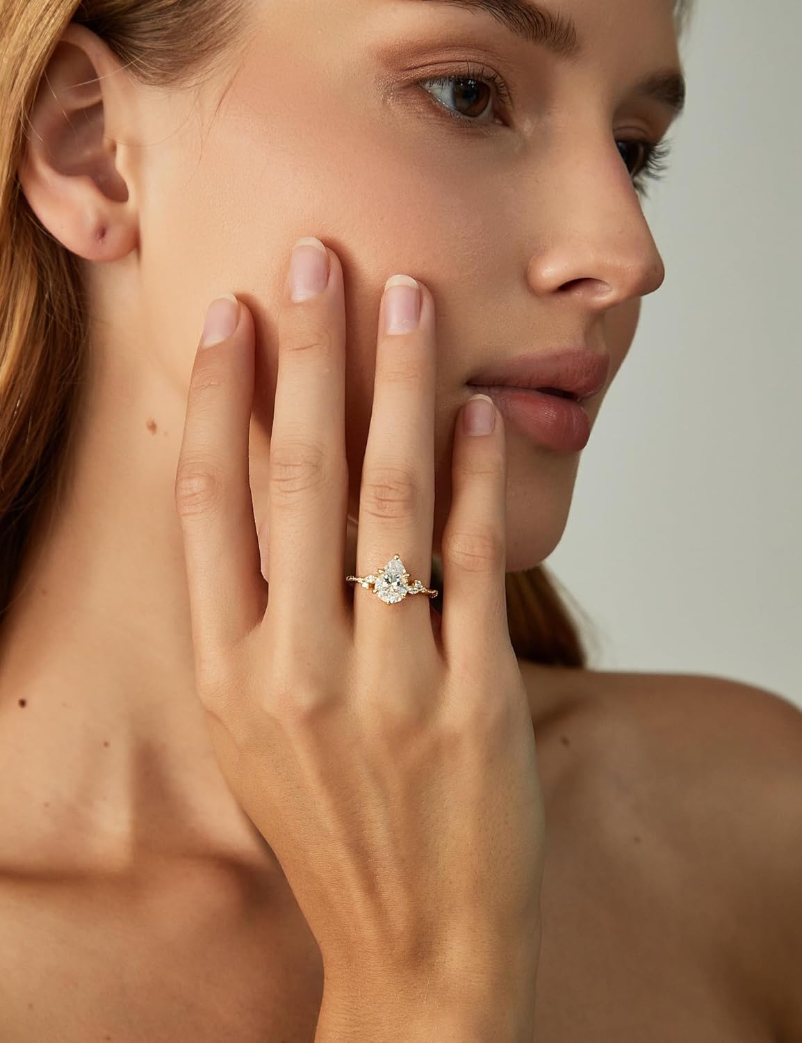 EAMTI 2CT 925 Sterling Silver Engagement Rings Pear Cut Wedding Teardrop Bridal Halo Cubic Zirconia Promise Rings for Women Size 3-11 - Image 6