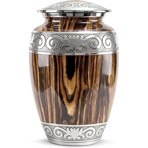 Urns for Human Ashes Adult Man – Cremation Urn for Ashes Adult Male, Large 200 Cu in Funeral Urn – Premium Memorial Urn to Lovingly Honor a Life & Legacy (Espresso Wood)