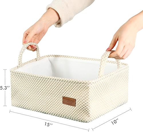 Miniatura 7 de Cesta de almacenamiento pequeña para organizar el armario del hogar, estante del cuarto del bebé, libro de juguetes, cesta de almacenamiento