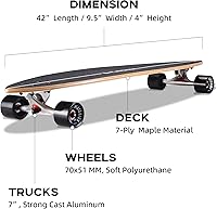 Vista 2 de Playshion Drop Through Freestyle - Patineta de tablero largo