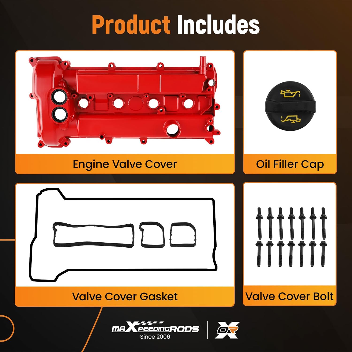 maXpeedingrods Aluminum Engine Valve Cover for Ford Focus 2.0L Naturally Aspirated 2012-2014 Replacement CM5Z6582E CM5Z6582B