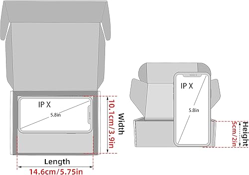 Vista 27 de Paquete de 25 cajas de envío de 4 x 4 x 2 pulgadas, cajas de regalo de San Valentín para el día de la madre, cajas de cartón corrugado, cajas de Rojo