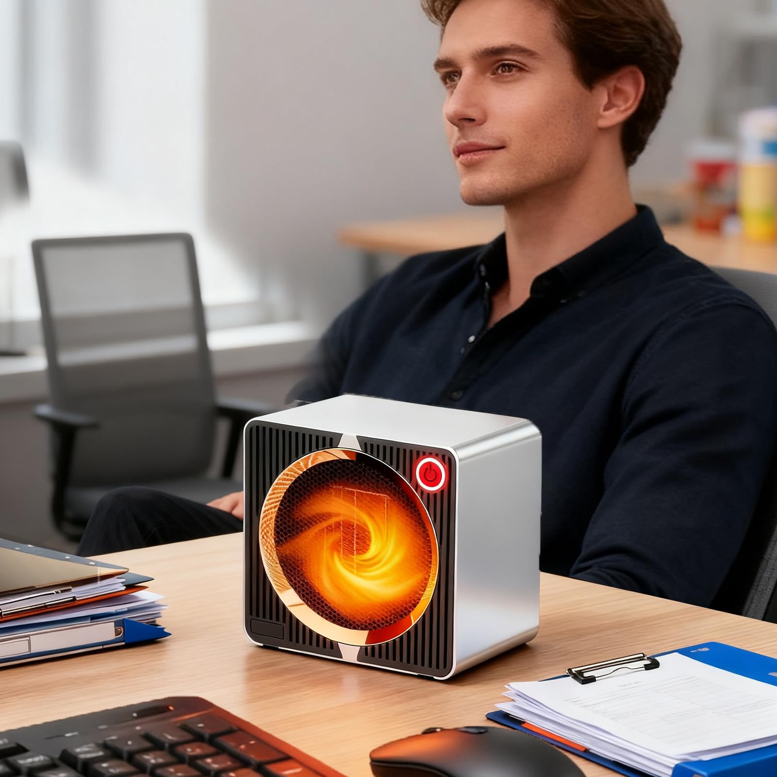 Calentador Mini - Dispositivo De Calentamiento Rápido Con Protección Contra Vuelcos | Calefactor Eléctrico Portátil Para Espacios - Para Invierno Clima Frío Interior Camping Trabajo