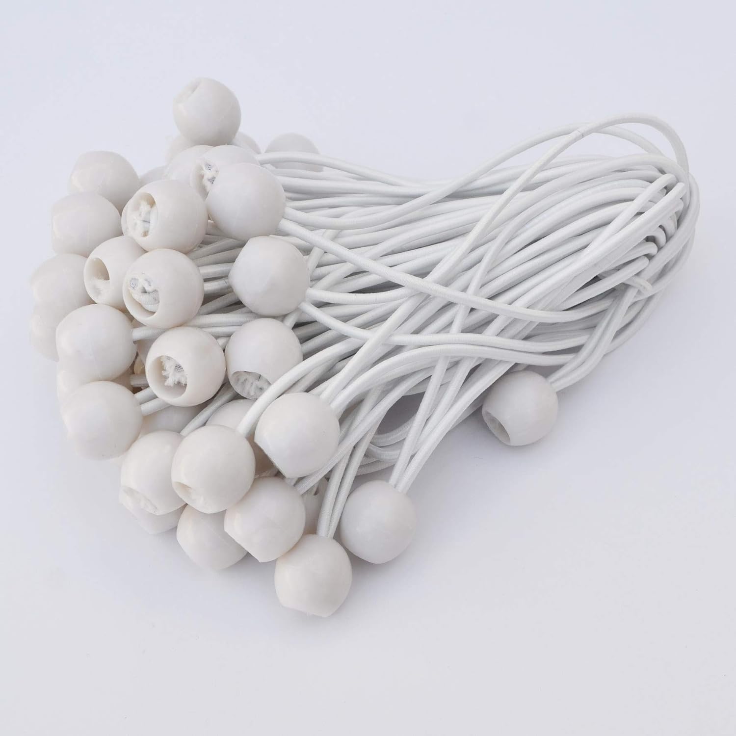 Strong Camel 9Inch Bungee cord White Tie Down Cord 1 Inch Ball, 50-100-Piece (50pcs)