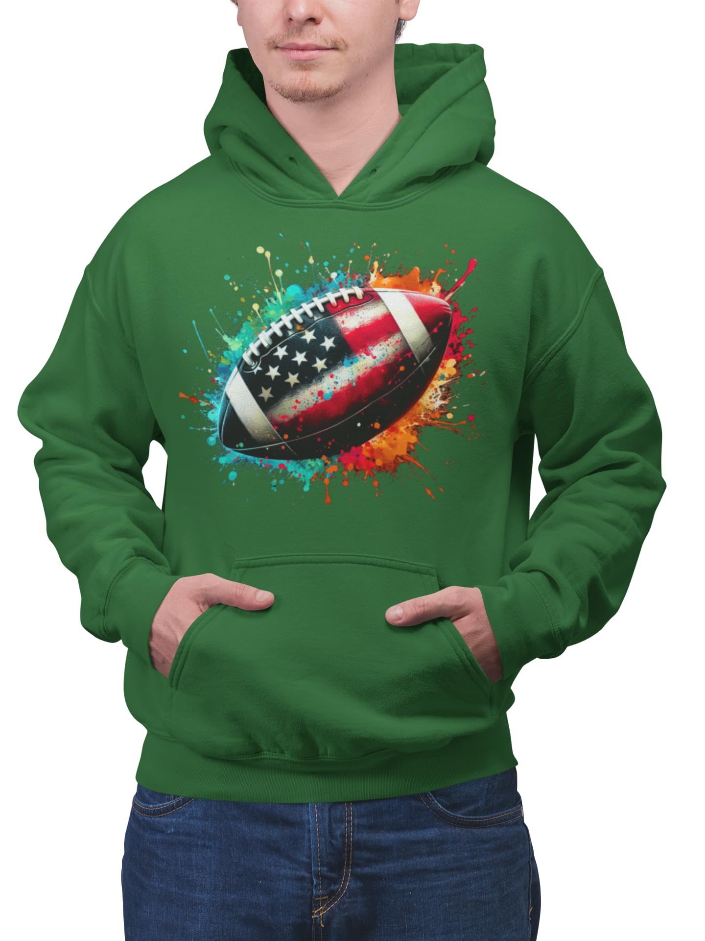 knut Fashion & Streetwear Męska bluza z kapturem American Football męska bluza z kapturem Clothing Brands Ball Splash Design Pulower Clothes Rozmiary XS-5XL