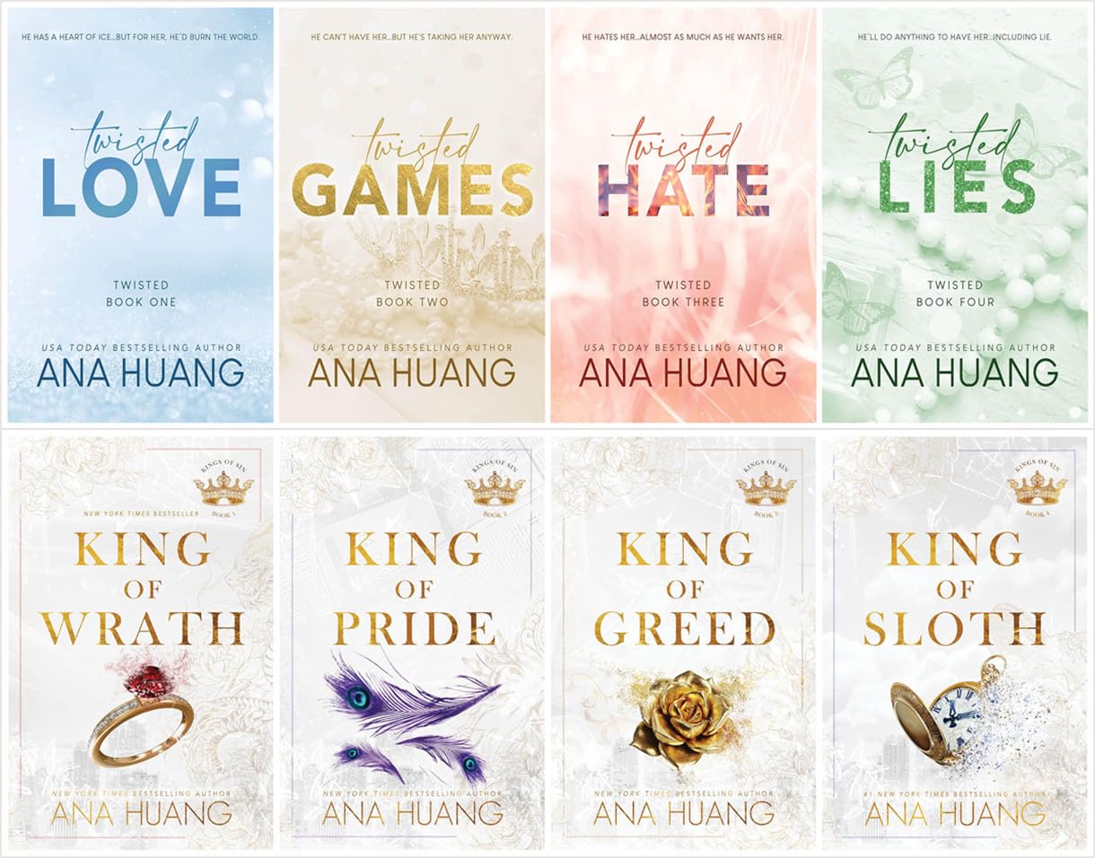 Ana Huang Bestselling 8 Books collection: Twisted Love, Games, Hate, Lies & King of Wrath, King of Pride, King of Greed, King of Sloth Paperback – April 22, 2024