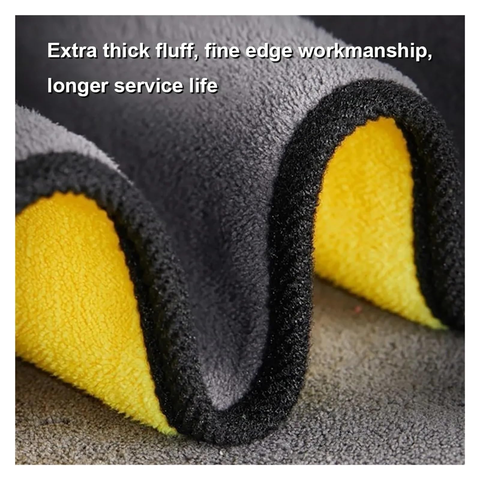 Thick Microfiber Cleaning TowelsPack Soft Drying Cloths for Car Washing Detailing - Double Layer Clean Rags for Fit — view 6