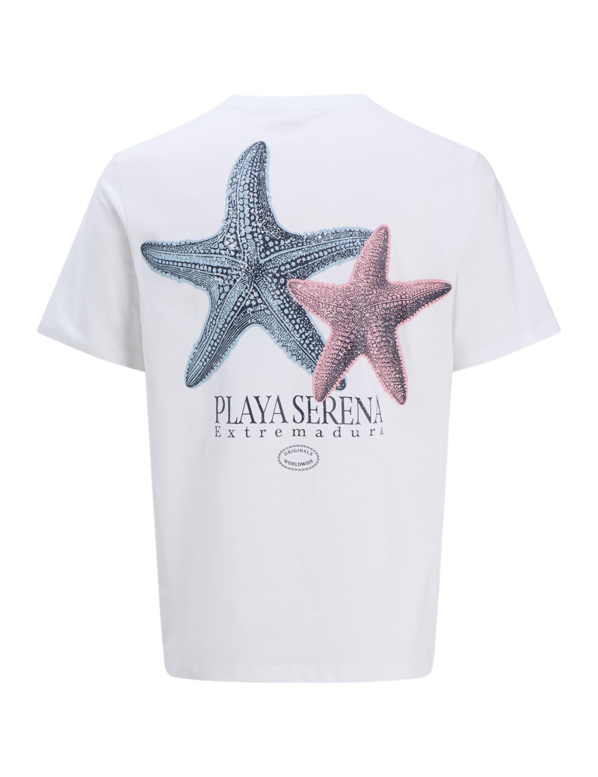 Jack & Jones Jorcanggu Illu Tee SS Crew Neck, Bright White, M
