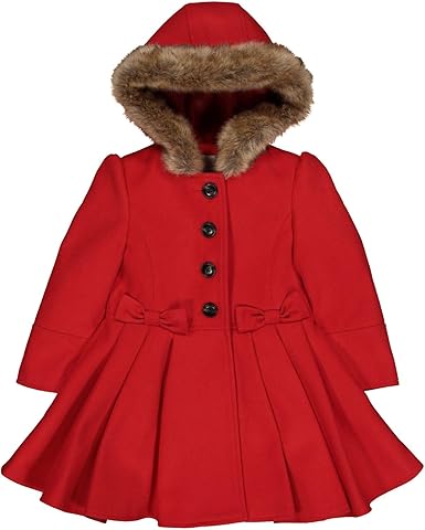 Girls red swing coat Clearance