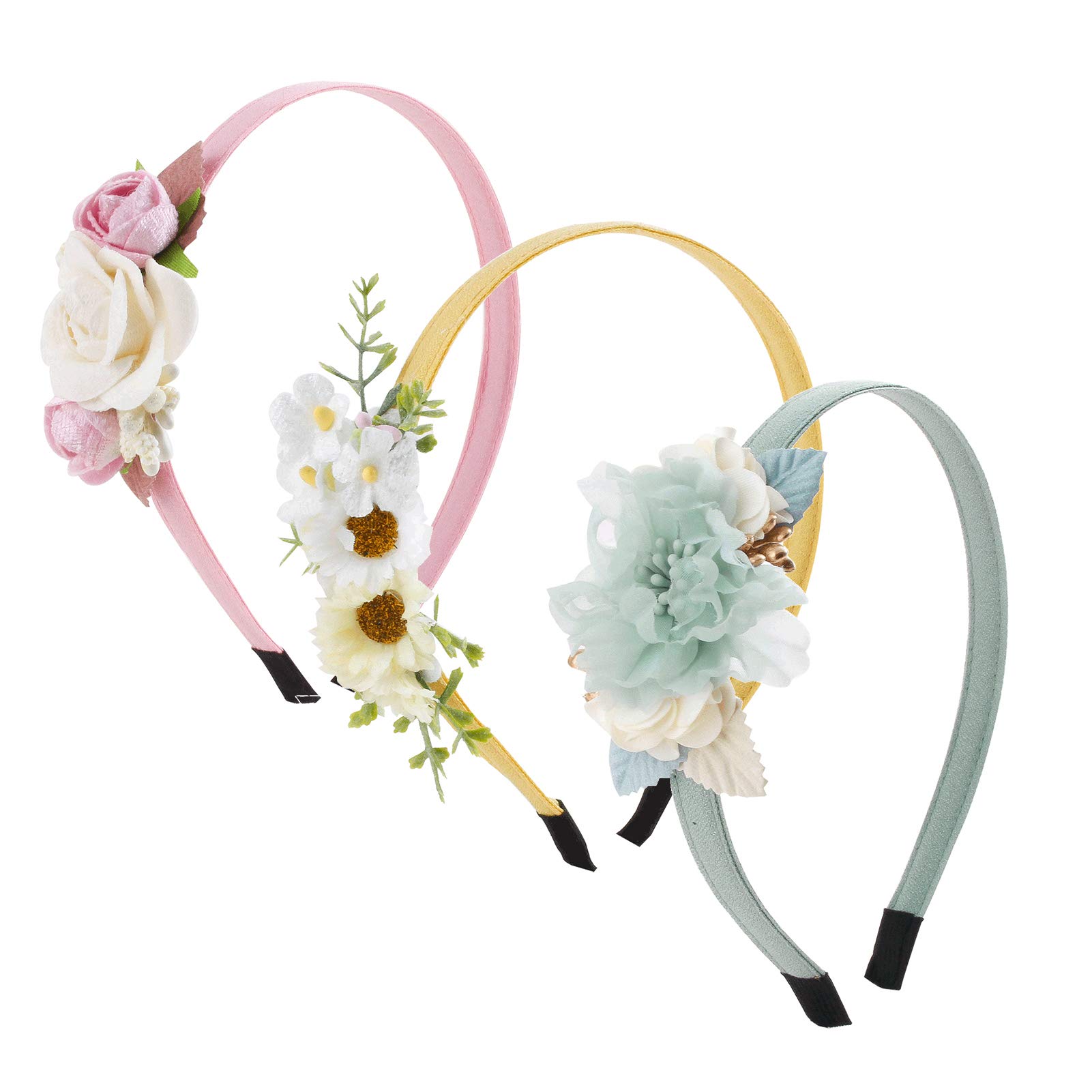 Baby Girl Floral HairBand Headbands Plastic Flower Crown for Girl and Women by mligril