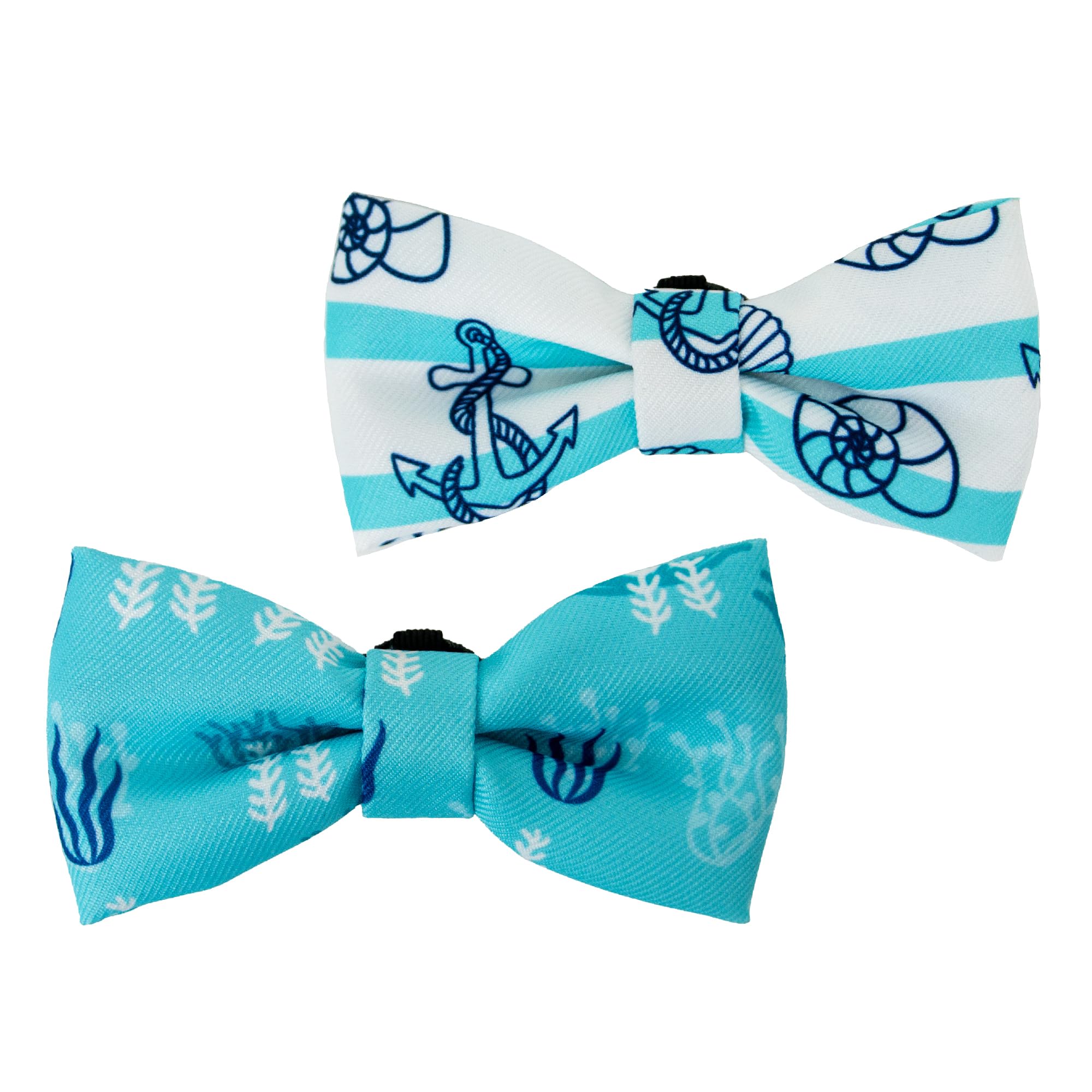Ancol Soho Dog Bow Tie in Nautical/Coral Pattern, Stylish Fun Pet Necktie