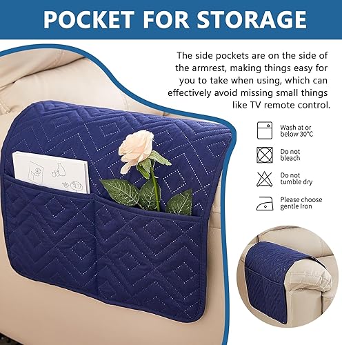 Miniatura 5 de Funda impermeable para sillón con reposabrazos, fundas antideslizantes para sofá y reposacabezas, fundas para respaldo, fundas para sillón,