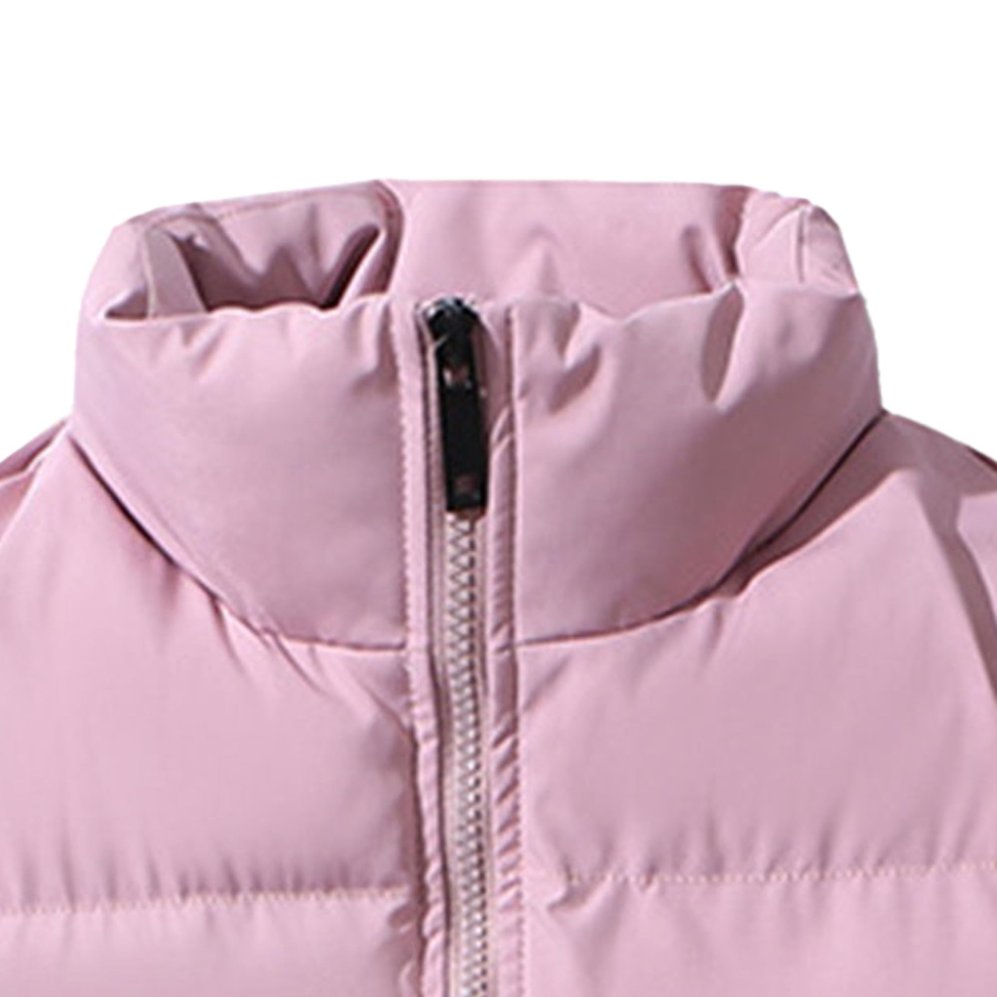 Men's Trendy Down Cotton Jacket Casual Stand-up Collar Puffer Jackets Alternative Windproof Winter Bubble Coats (Pink,5X-Large)