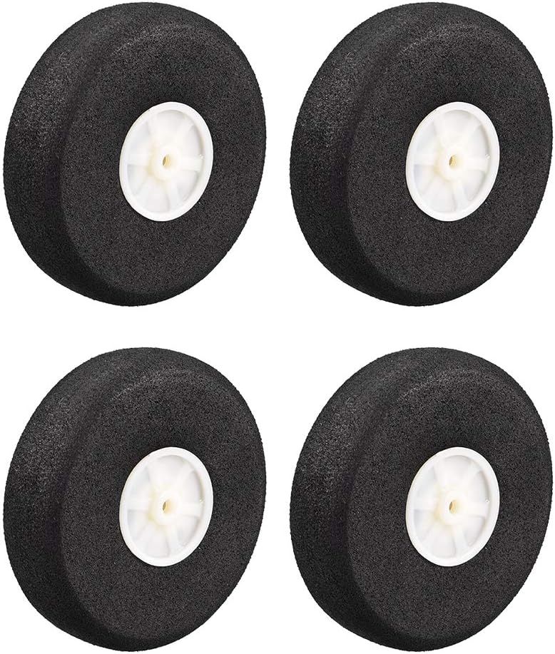 4PCS RC Airplane Sponge Wheels 2.5 x 0.12 Inch