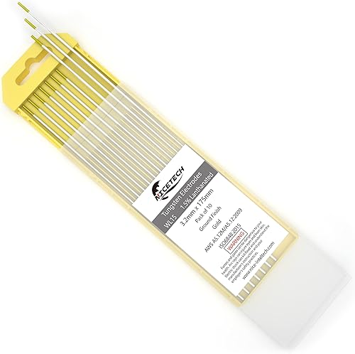 Miniatura 2 de Electrodos de tungsteno para soldadura TIG, 1,5% lantanado, 332 x 7 pulgadas (oro, WL15EWLa-1.5), paquete de 10 unidades