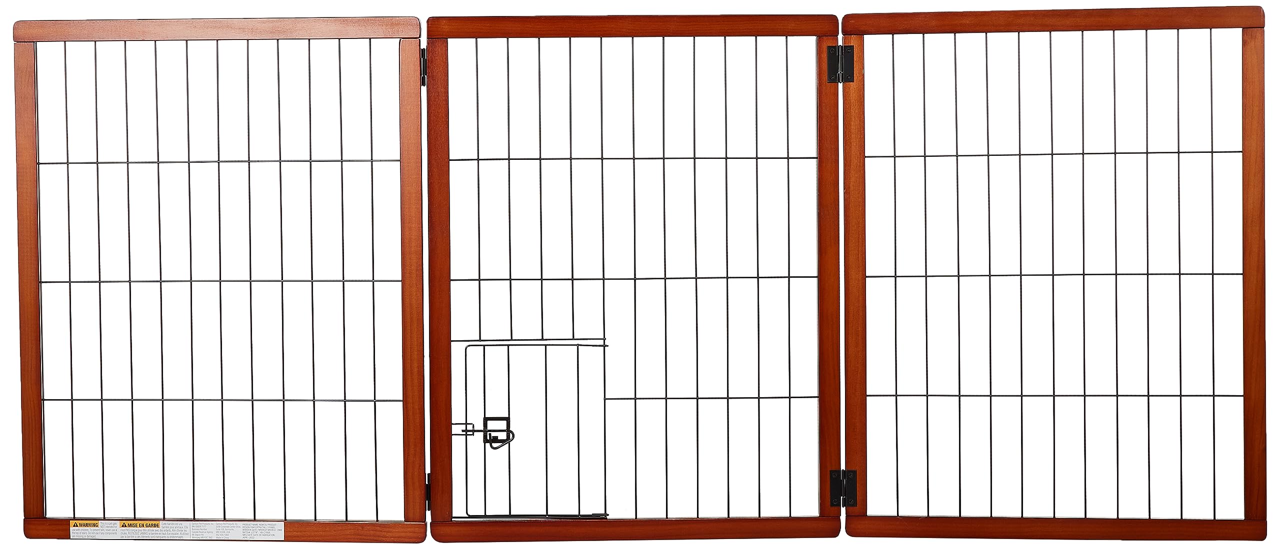 Carlson Pet Products Design Paw Extra Tall 152,4 cm Super Wide 3 Pannelli Premium Griglia in Legno