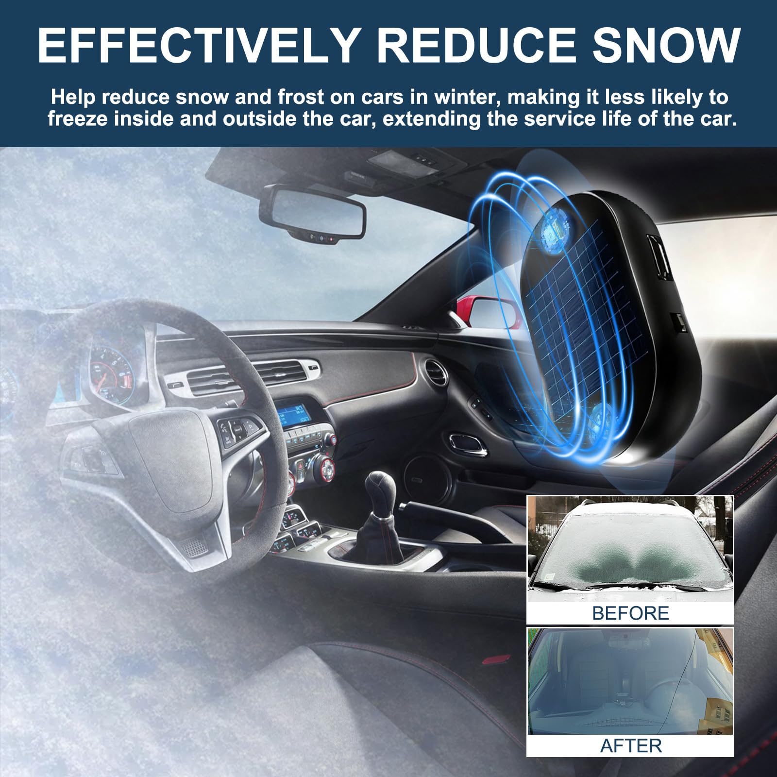 Dégivreur électromagnétique de Voiture Dégivreur de Voiture Electromagnétique Déneigement électromagnétique Chauffages Cinétiques Moléculaires pour Dégivrage Voiture Pare Brise (3 pcs)