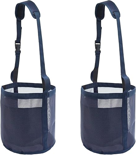 Gydoty Bolsa de alimentación para caballos  Cubo de alimentación de malla resistente con correa ajustable almohadilla para el cuello cómoda