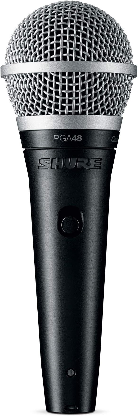 Shure PGA48 Dynamic Microphone - Handheld Mic for Vocals with Cardioid Pick-up Pattern, Discrete On/Off Switch, 3-pin XLR Connector, 15' XLR-to-XLR Cable, Stand Adapter and Zipper Pouch (PGA48-XLR-E)