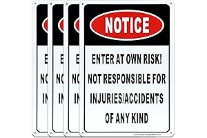 Enter at Your Own Risk Sign | Caution Safety Sign - Risk...