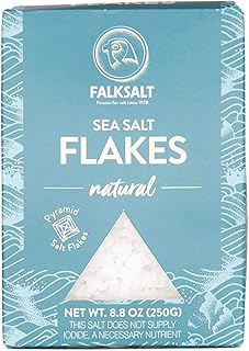 FALKSALT | Cyprus Organic Sea Salt Flakes, 8.8oz Box | Gourmet Flakey Sea Salt