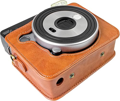 Miniatura 5 de Rieibi Funda cuadrada SQ6, funda protectora para cámara instantánea Fujifilm Instax Square SQ6, funda compacta de piel sintética con correa de